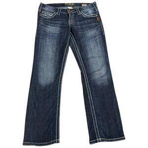 Y2K Vintage Silver Jeans Brand Bootcut Embroidered Pocket Jeans